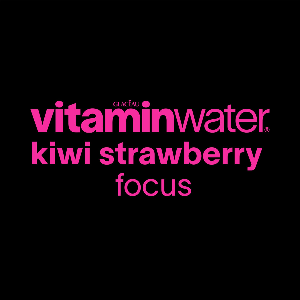 Vitaminwater Focus Kiwi Strawberry – Nutrient-Enhanced Flavored Water, 20 oz Bottle, 12 Pack