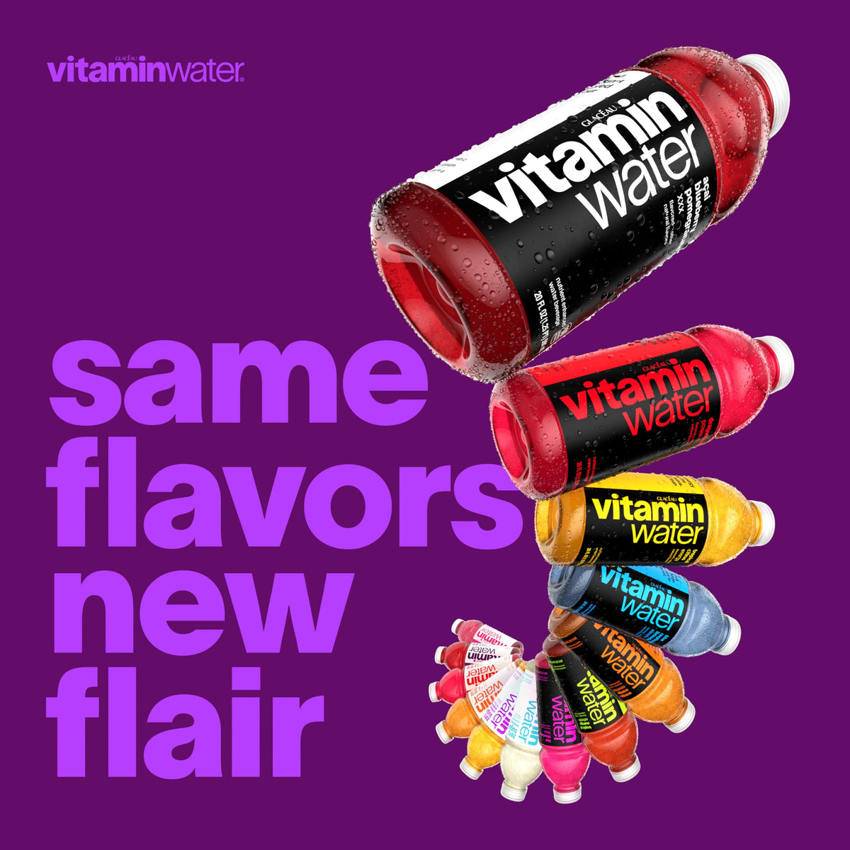 Vitaminwater XXX Acai-Blueberry-Pomegranate Zero Sugar Flavored Water, 20 oz Bottle, 12 Pack