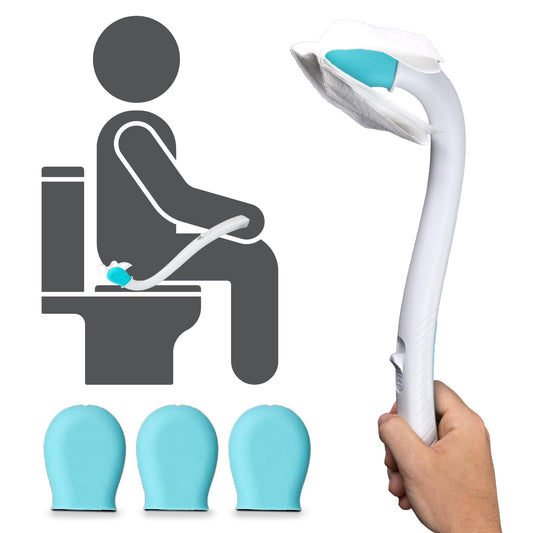 Vive Wiping Wand Toilet Aid - Bum Wipe Assist Tool for Toileting - 15" Long