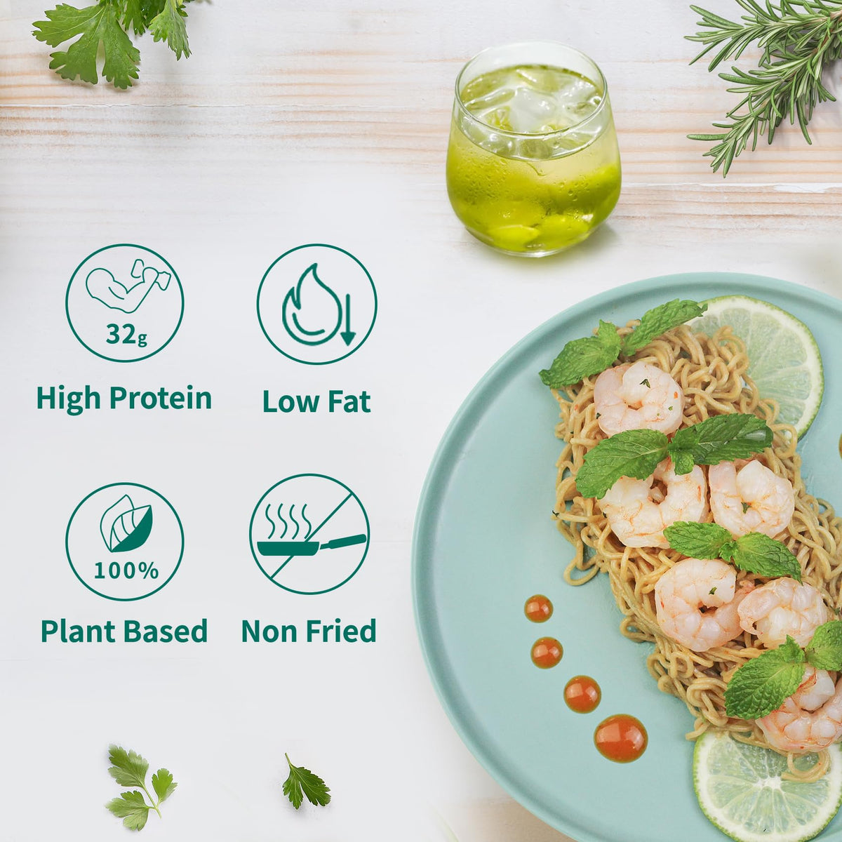 VOLO VERO Protein Ramen Variety Pack (32 g) – Plant-Based High-Protein Instant Noodles, 8 Pack