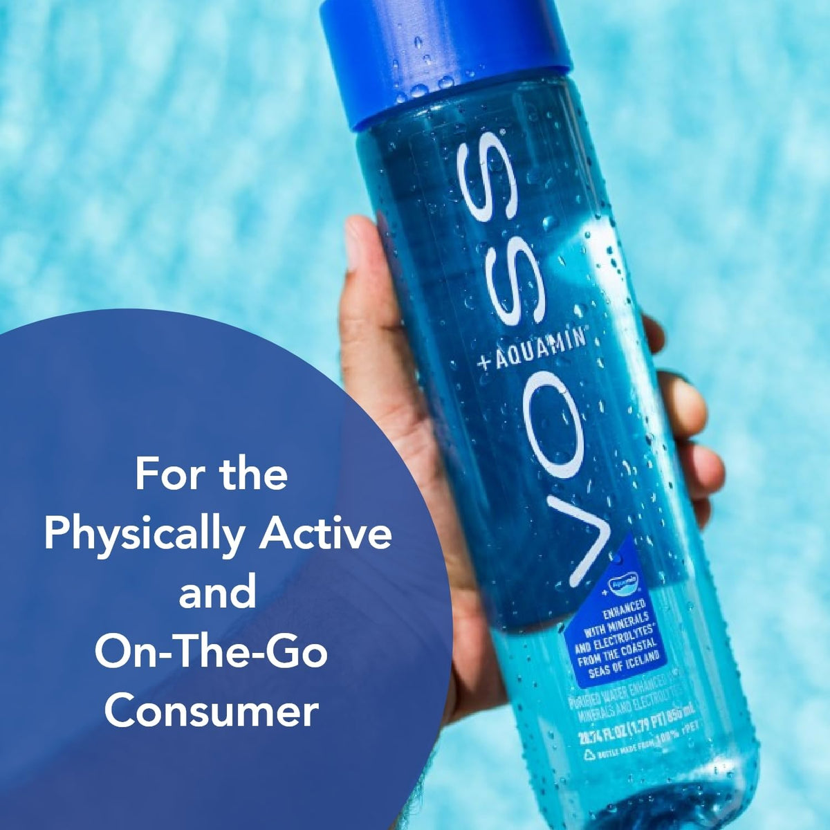 VOSS+ Aquamin Enhanced Water — 12x850ml Bottles with 74 Minerals & Electrolytes