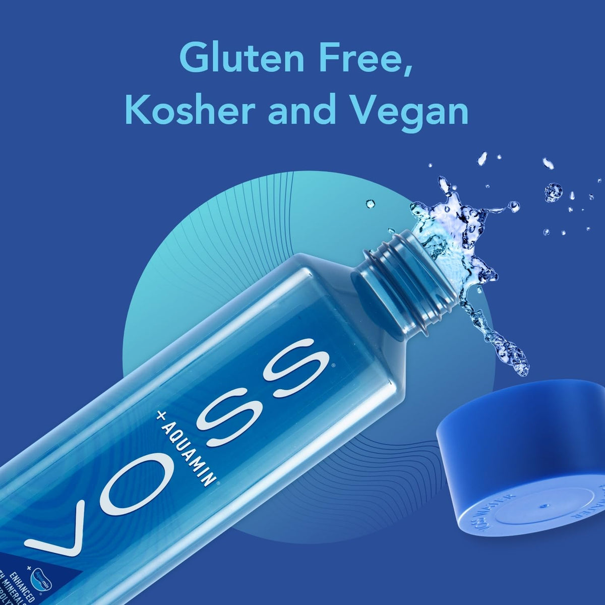 VOSS+ Aquamin Enhanced Water — 12x850ml Bottles with 74 Minerals & Electrolytes