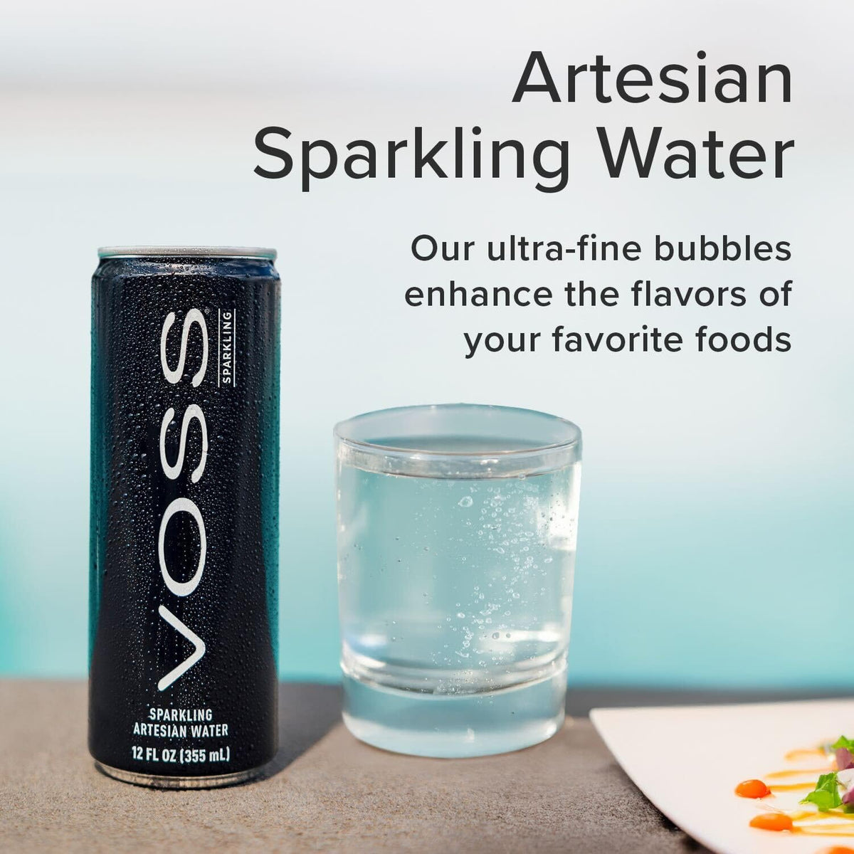VOSS Artesian Sparkling Water Cans – 3 Pack of 8 (24 Slim Cans)