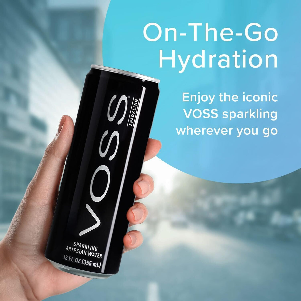 VOSS Artesian Sparkling Water Cans – 3 Pack of 8 (24 Slim Cans)