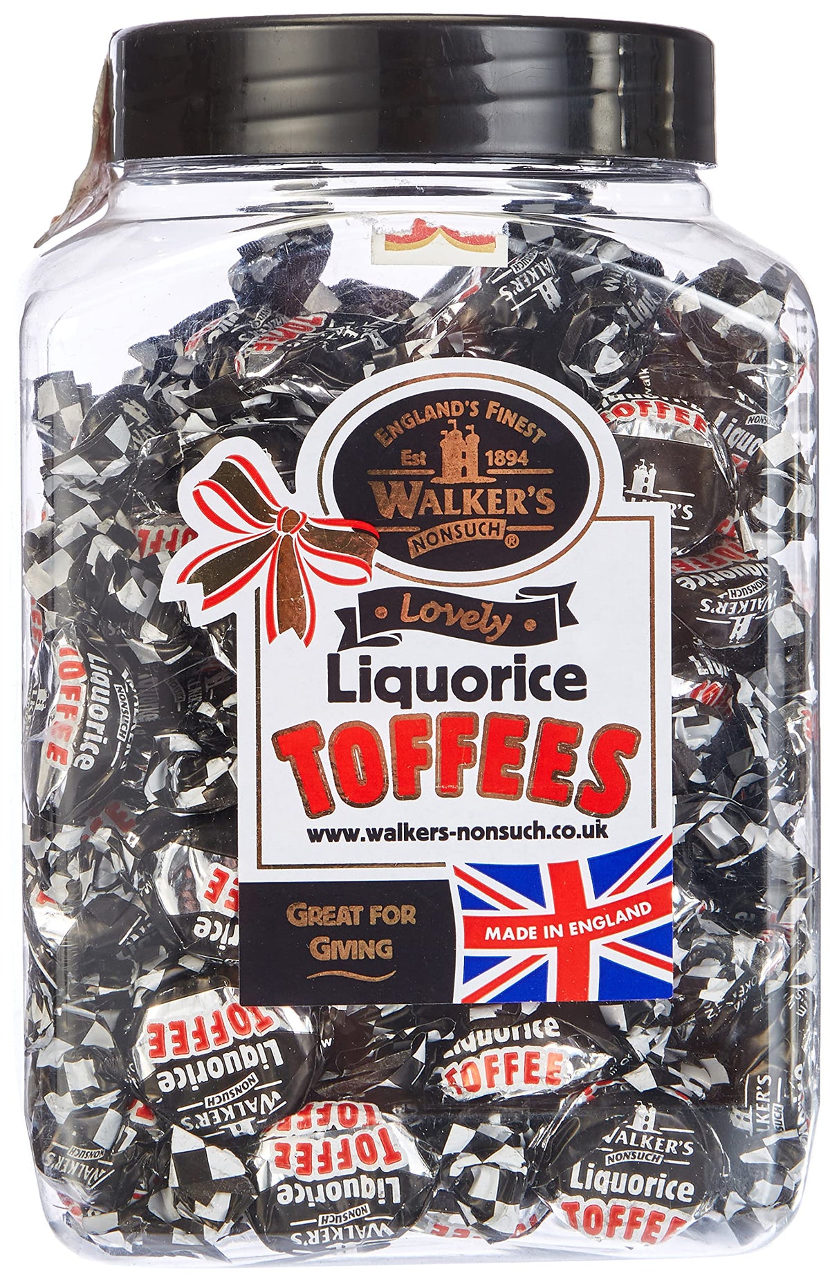 Walkers' Nonsuch Liquorice Toffees – Traditional British Candy, 1.25kg (44.09 oz) – Imported from the UK