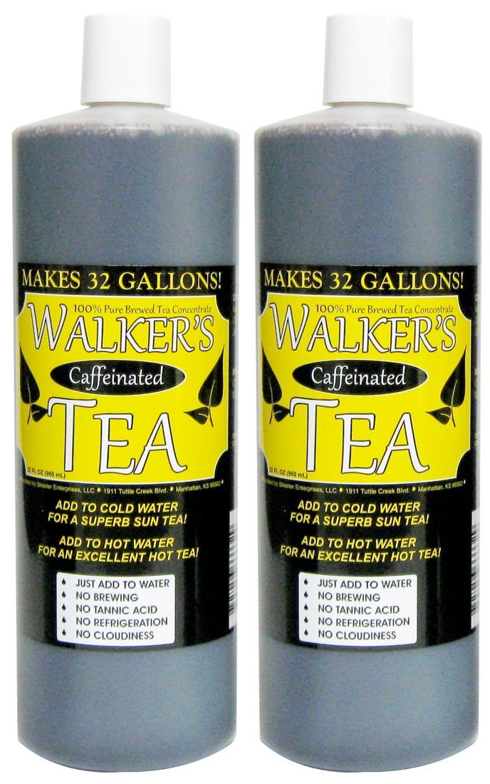 Walker’s Tea Liquid Concentrate with Caffeine — Makes 64 Gallons, No Brew
