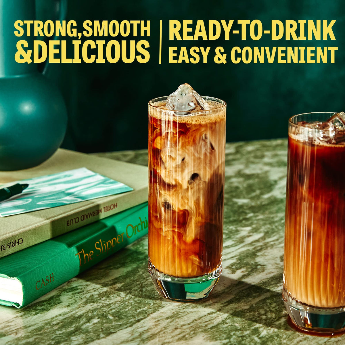 Wandering Bear Straight Black Organic Cold Brew Coffee — Extra Strong, Unsweetened, 32 oz Carton (3 Pack)