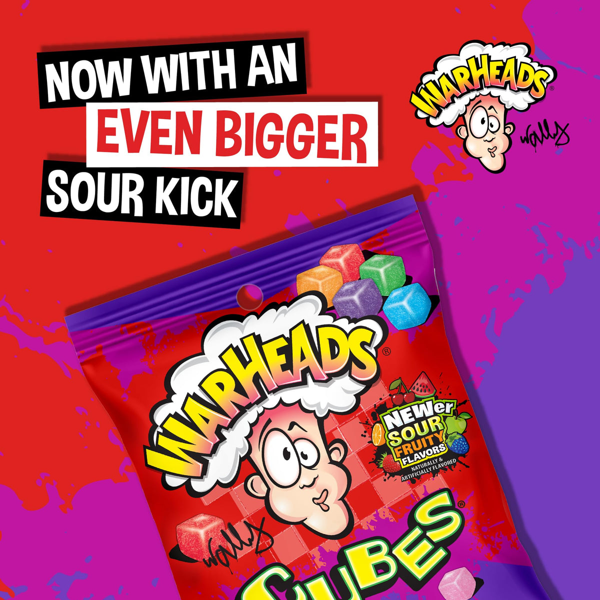 WARHEADS Cubes - Sour & Fruity Chewy Candy (5 lb Bulk Bag)