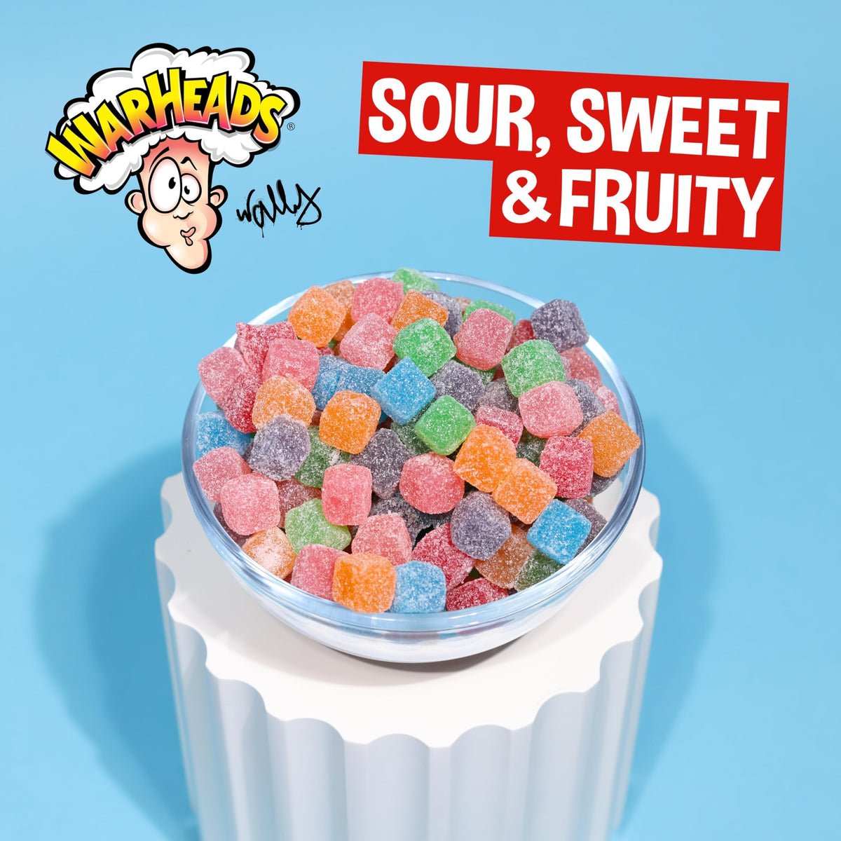 WARHEADS Cubes - Sour & Fruity Chewy Candy (5 lb Bulk Bag)