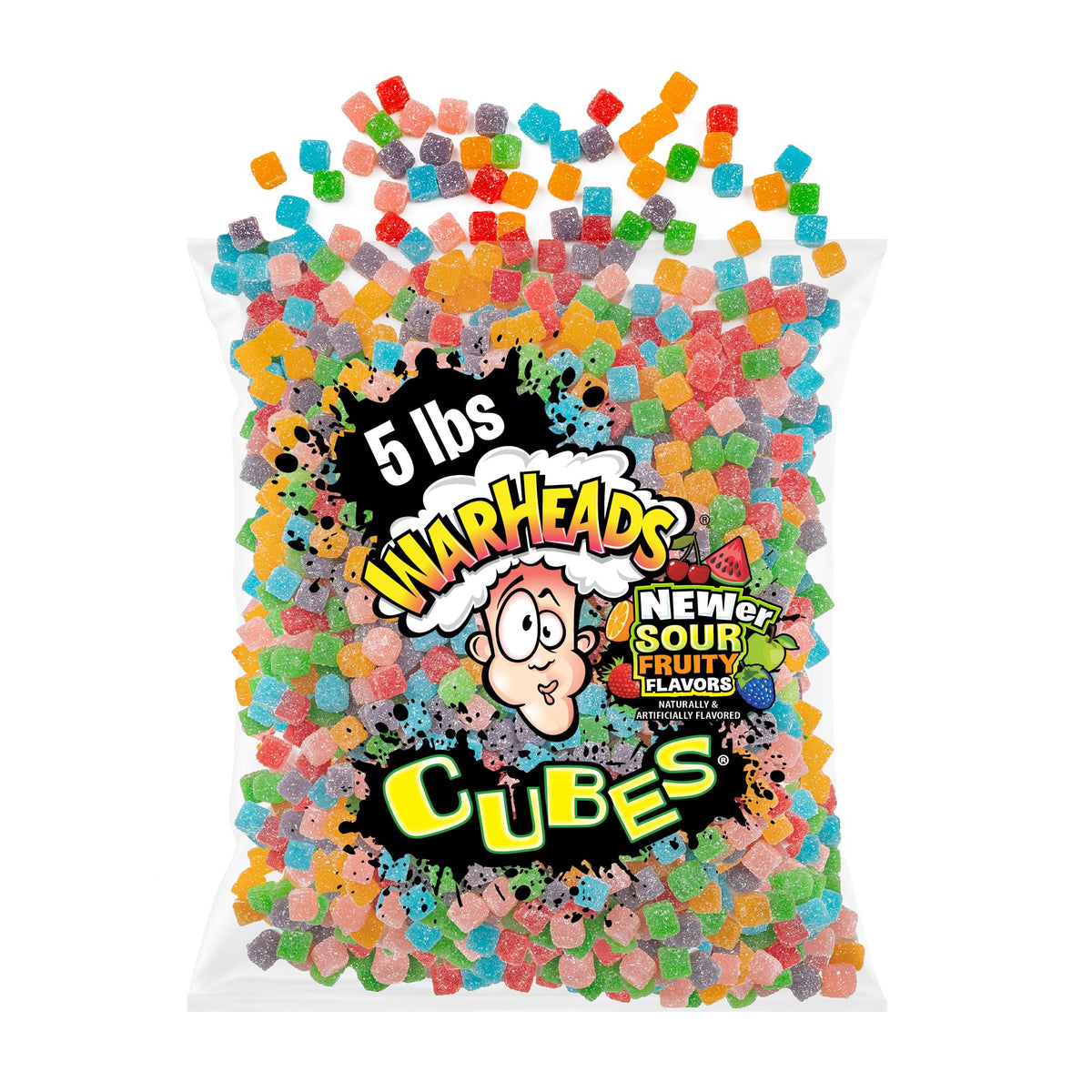WARHEADS Cubes - Sour & Fruity Chewy Candy (5 lb Bulk Bag)