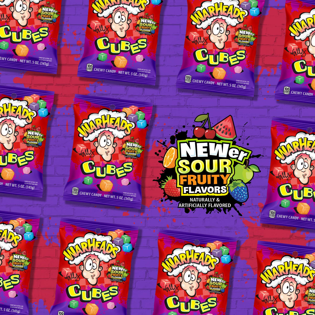 WARHEADS Cubes - Sour & Fruity Chewy Candy (5 lb Bulk Bag)