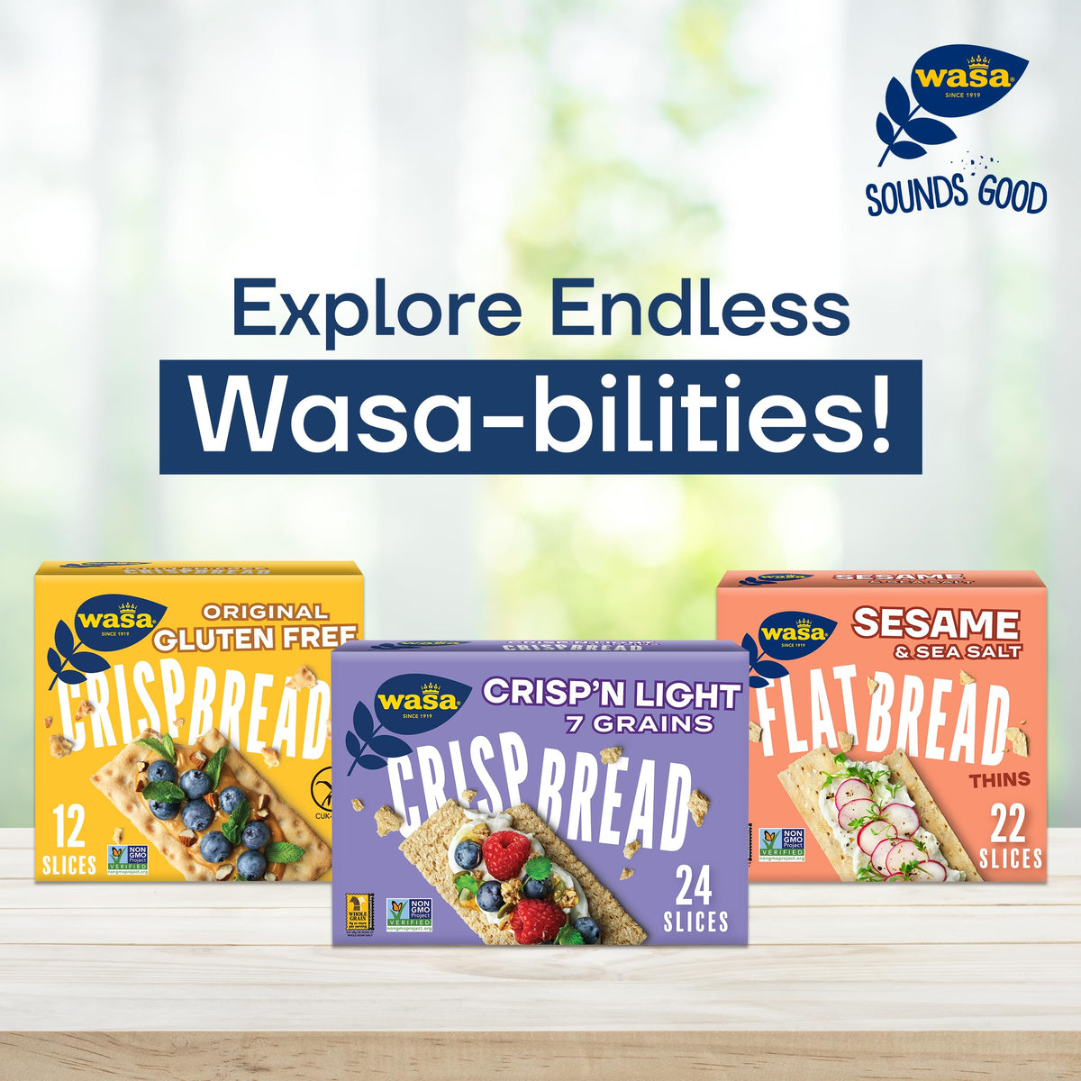 Wasa Rosemary & Sea Salt Flatbread Thins – Pack of 10 (Non-GMO Whole Grain)