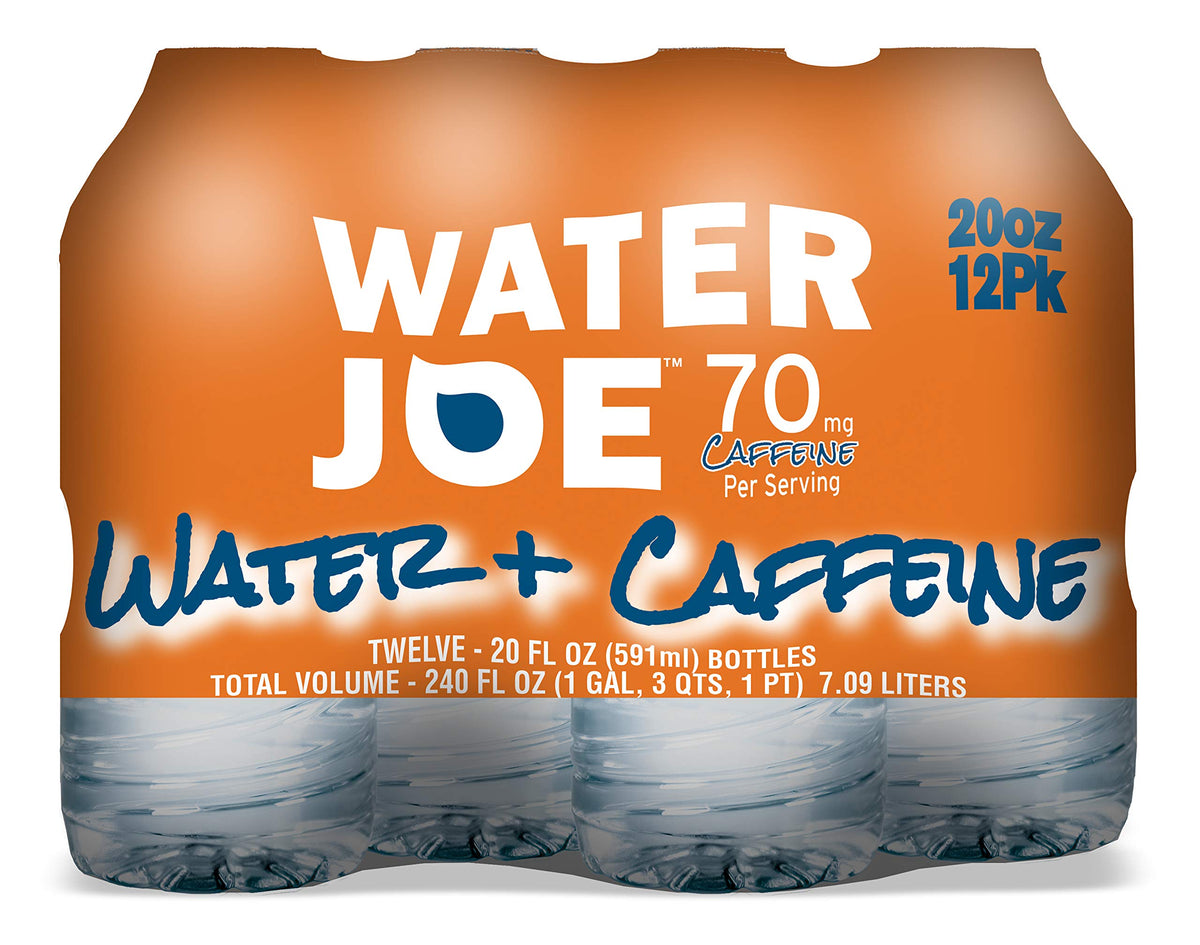 Water Joe Caffeinated Water – 12 Pack, 20 oz Bottles, 70 mg Caffeine, Sugar Free
