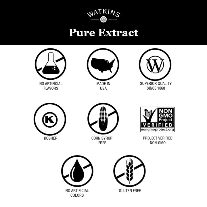 Watkins Pure Almond Extract – 32oz Economy Size | Pure Flavor for Baking & Beverages