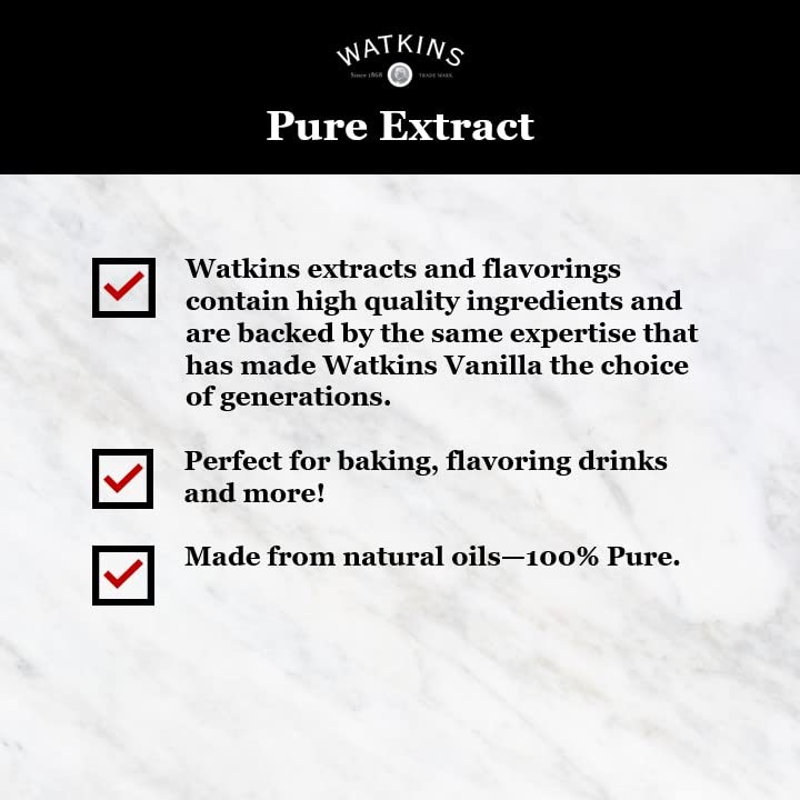 Watkins Pure Almond Extract – 32oz Economy Size | Pure Flavor for Baking & Beverages
