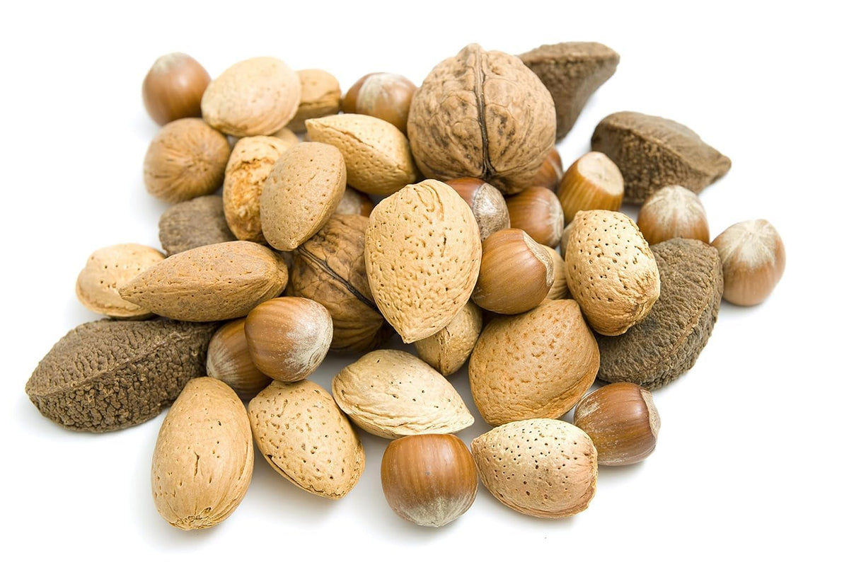 We Got Nuts Deluxe Mixed Nuts In-Shell 5 Pounds – Raw, Unsalted, Kosher Snack Mix