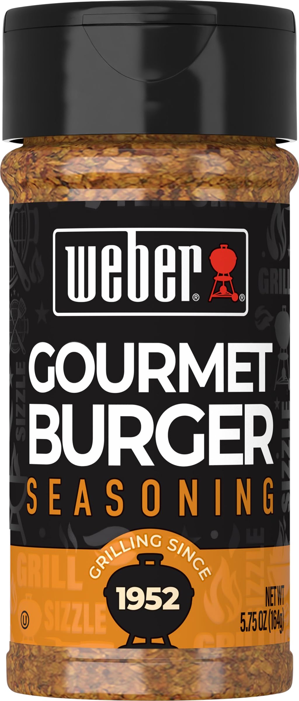 Weber Gourmet Burger Seasoning, 6 × 5.75 oz – Flavorful Grilled Burgers