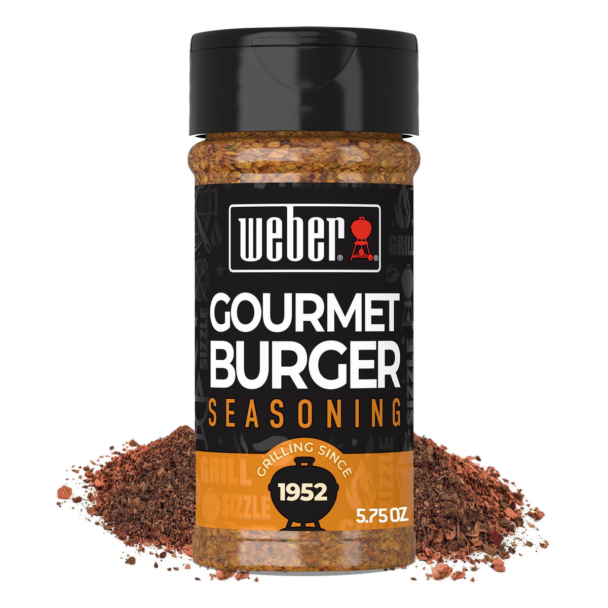 Weber Gourmet Burger Seasoning, 6 × 5.75 oz – Flavorful Grilled Burgers