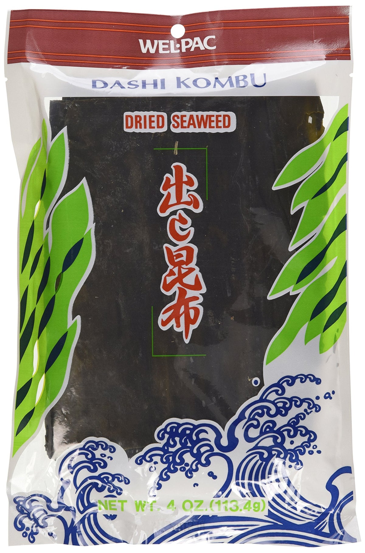 Wel-pac Dashi Kombu Dried Seaweed (Pack of 4) | Umami Dashi Base for Broth & Soups