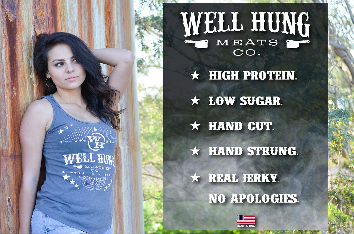 Well Hung Meats Old Fashioned Beef Jerky - 16oz Resealable Craft Jerky Bag