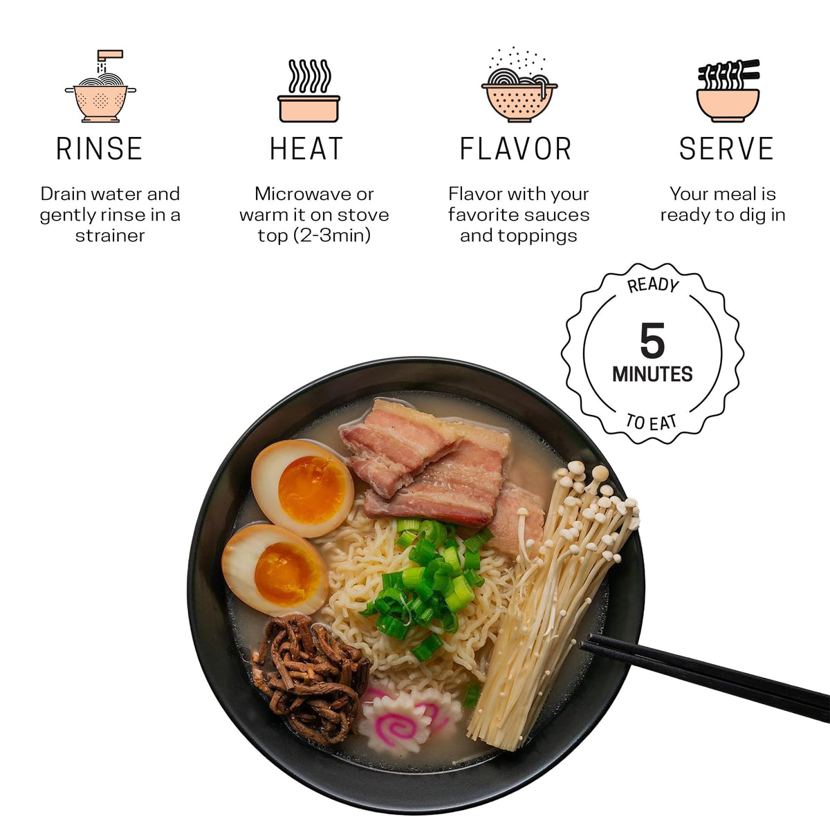 Well Lean Organic Konjac Shirataki Noodles – Zero Carb, Keto Pasta, 6 Pack (12 Servings)