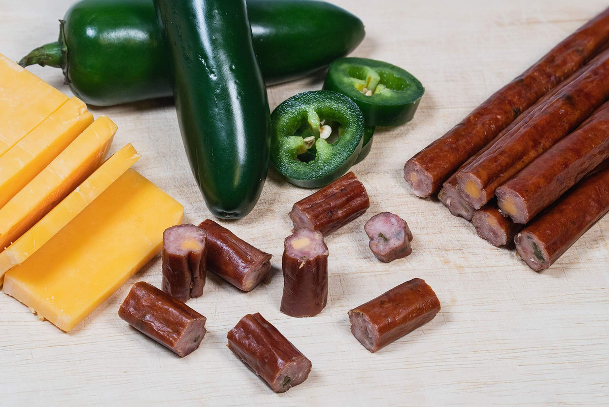 Wenzel's Farm Jalapeño Cheddar Sticks — High Protein, Low Carb, Gluten Free (32 Sticks)