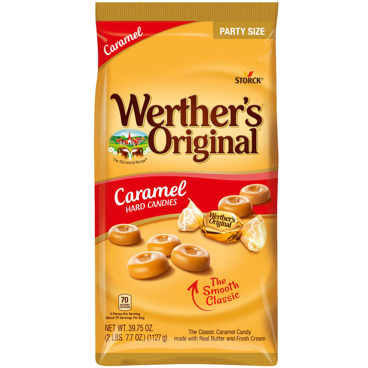 Werthrs Original Caramel Hard Candy – 2.4LB Bulk Pack for Sharing, Snacking & Gifting