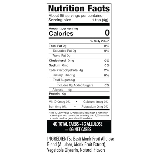 Wholesome Yum Besti Brown Sugar Substitute — Keto Monk Fruit with Allulose, No Erythritol, 12 oz (2-Pack)