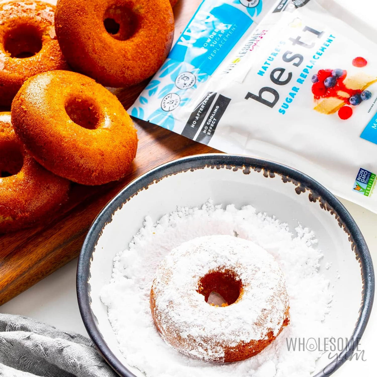 Wholesome Yum Besti Powdered Sugar Substitute – Keto Monk Fruit + Allulose (No Erythritol) 12 oz 2-Pack