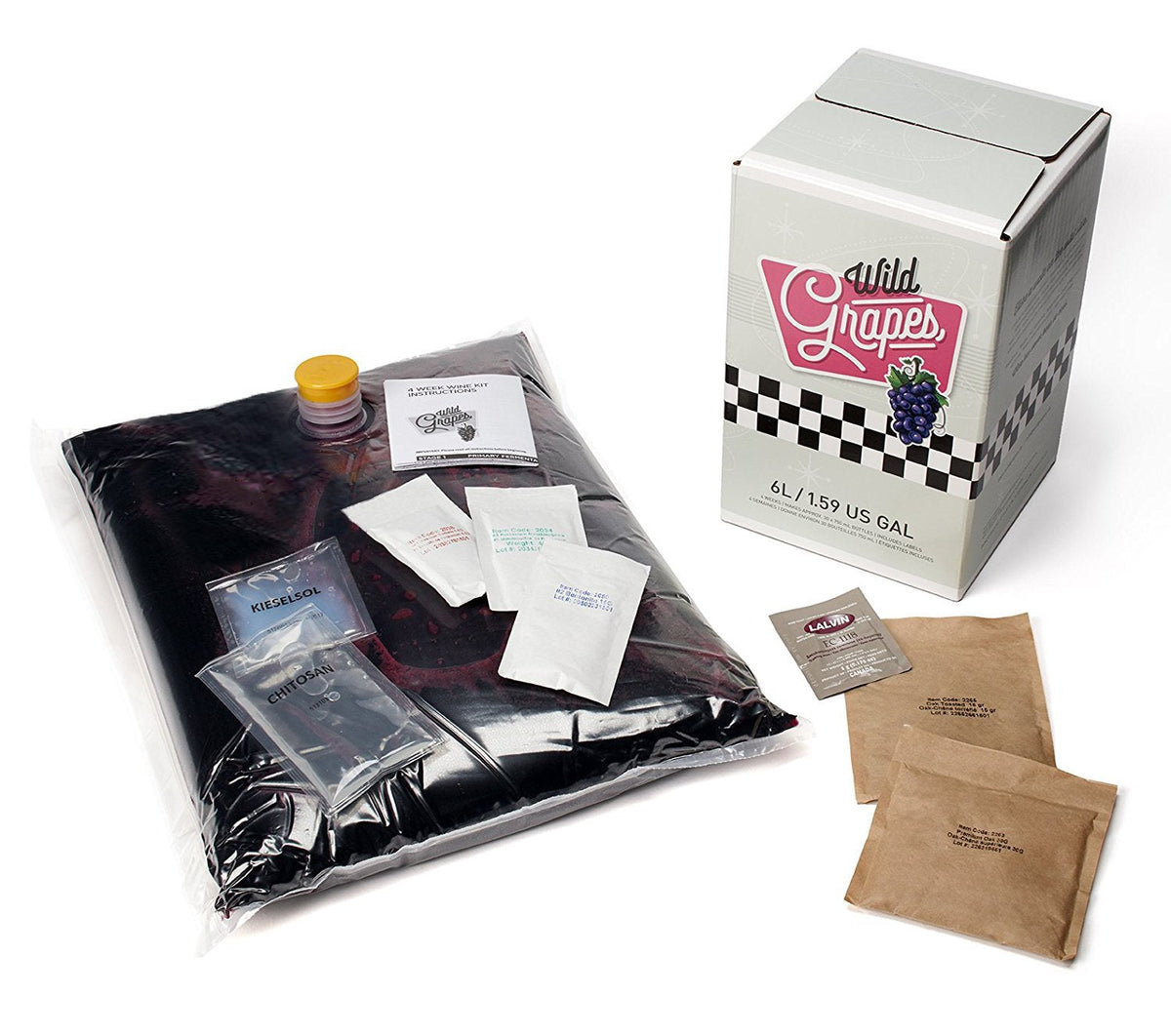 Wild Grapes Premium DIY Cabernet Sauvignon Kit – 6 Gallons / Up to 30 Bottles