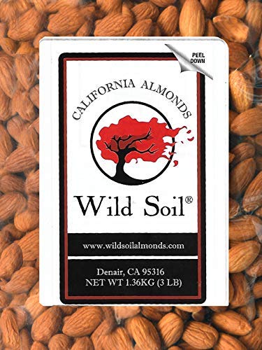 Wild Soil Terra Preta Almonds – Higher Protein & Vitamin E, Eco-Farmed Raw California Almonds