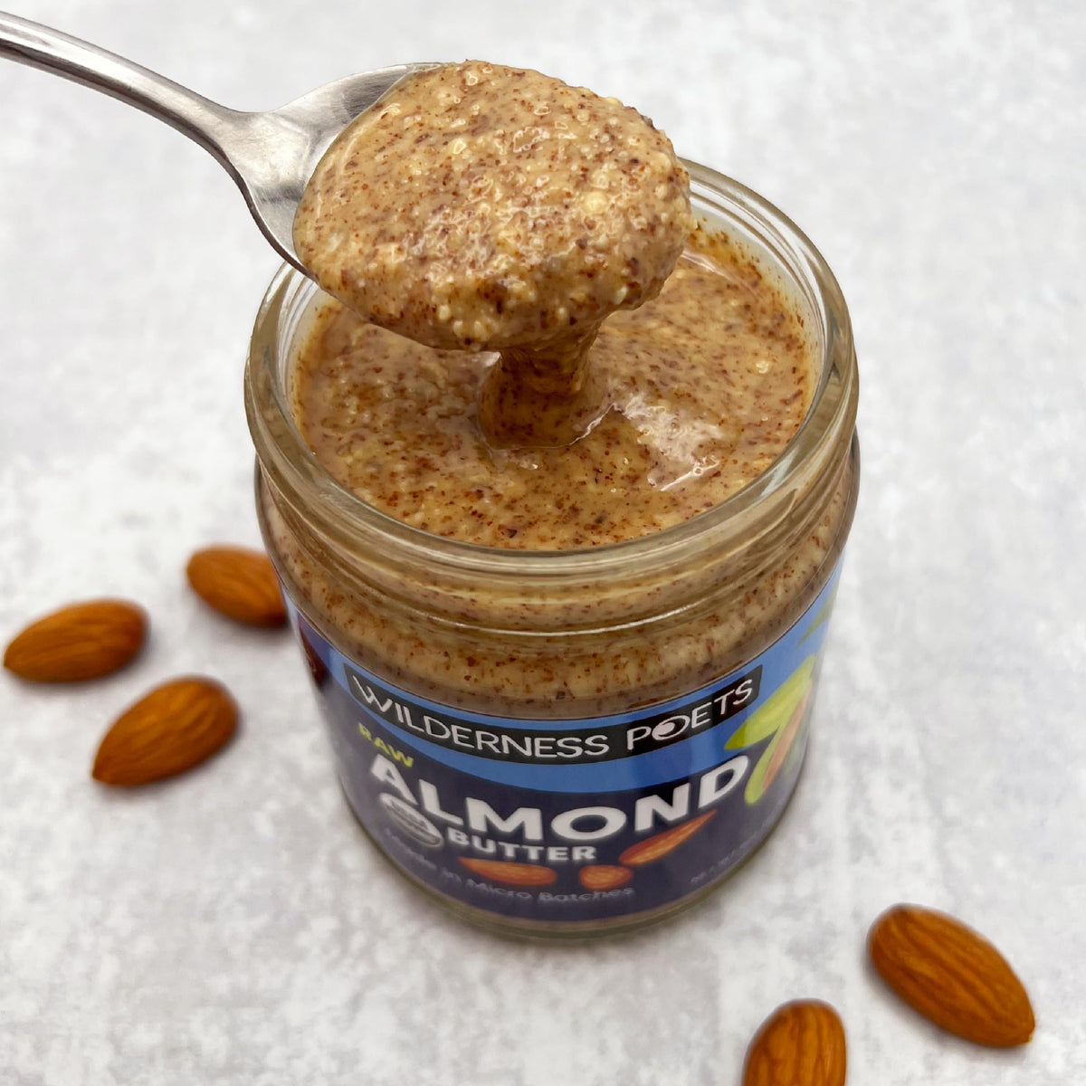 Wilderness Poets Almond Butter – Organic Raw Nut Butter (4 Pound) – Vegan, Gluten Free, Non-GMO, No Salt, No Sugar