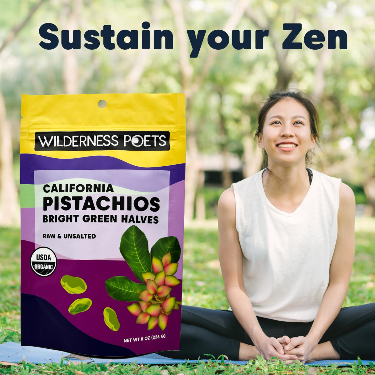 Wilderness Poets Organic Pistachios – Unsalted Pistachio Halves, California Grown (2 lb)