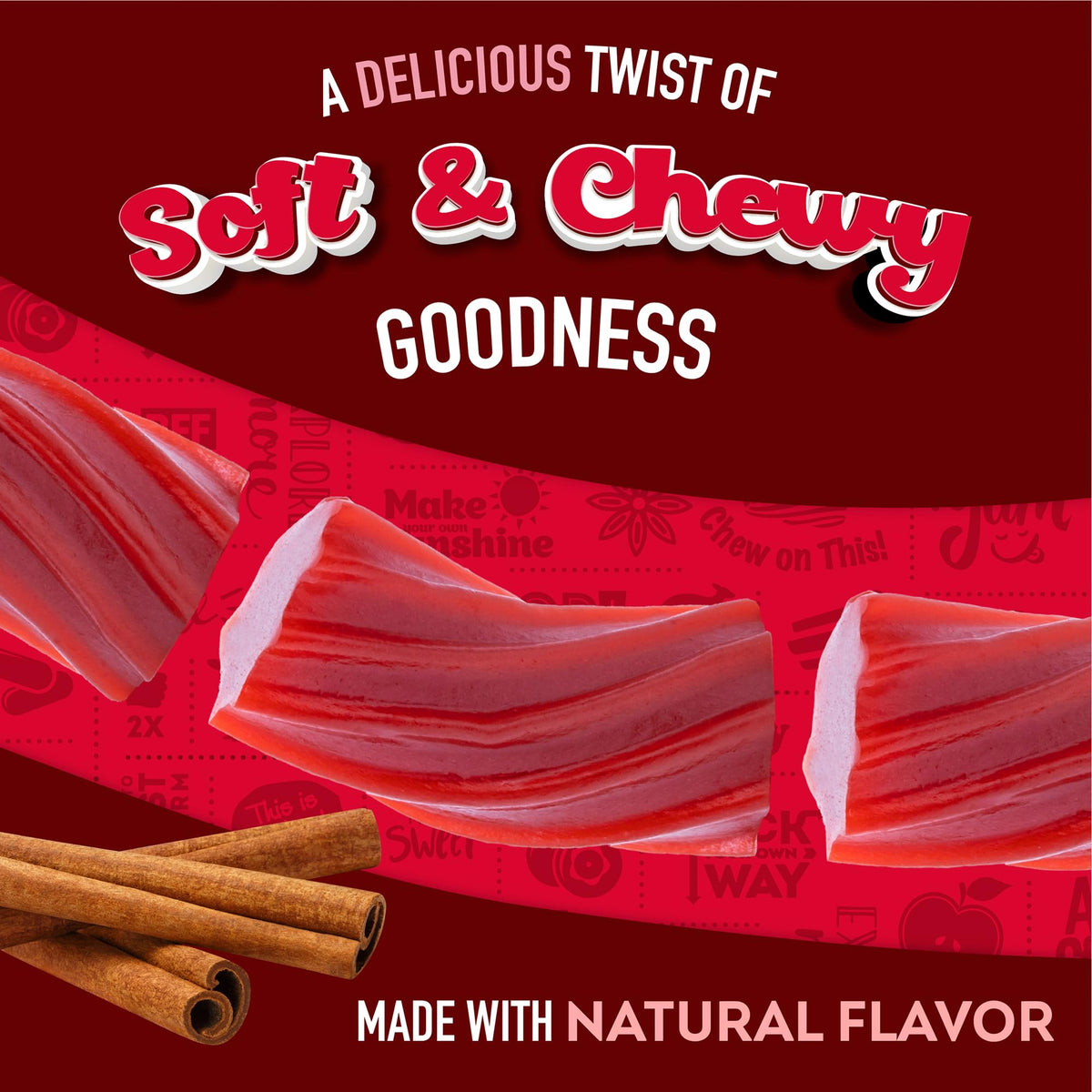 Wiley Wallaby Licorice 24oz Cinnamon Candy – 3-Pack Gourmet Soft & Chewy Australian Licorice