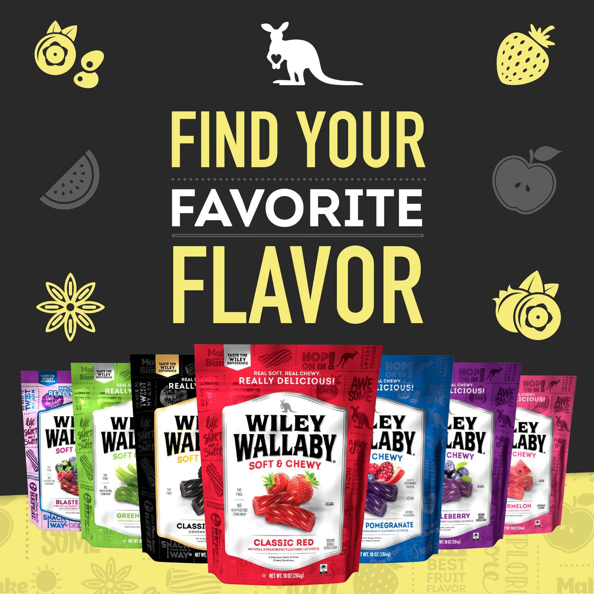 Wiley Wallaby Licorice 24oz – Classic Gourmet Soft Australian Black Licorice Twists, 2 Pack