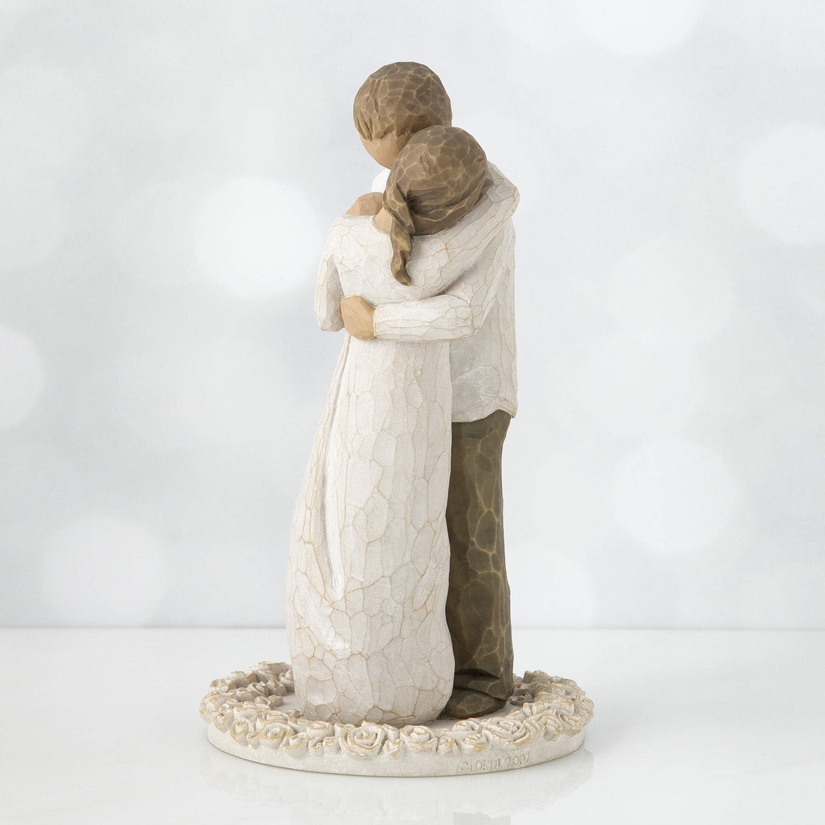 Willow Tree Promise Cake Topper – Hand-Painted 6-inch Romantic Wedding Keepsake
