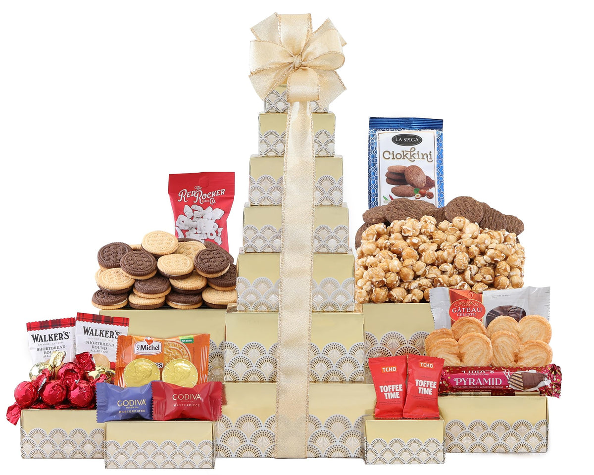 Wine Country Gift Baskets | Tower of Sweets Gift Tower – Gourmet Snack Gift Set