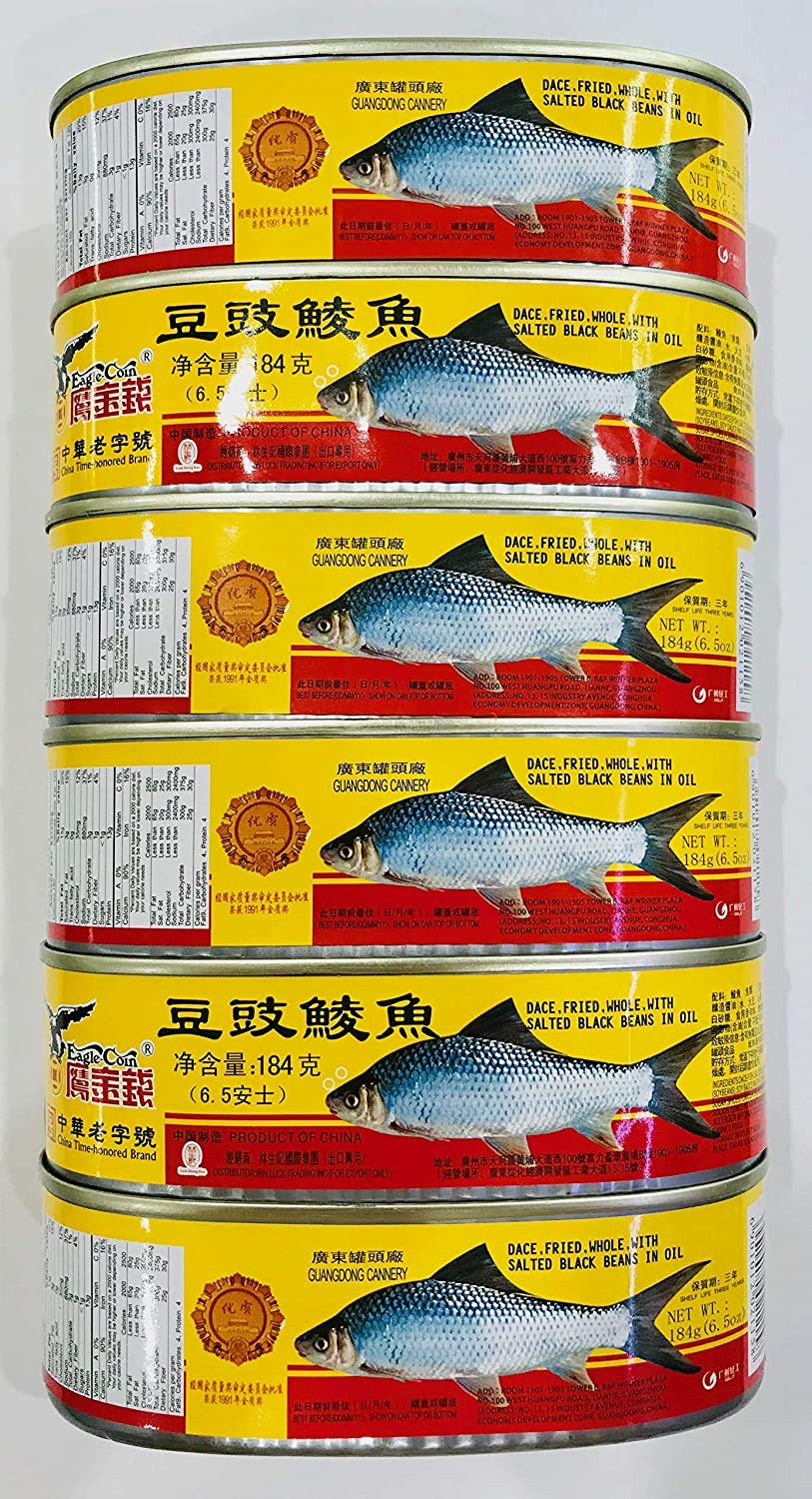 Wing Fung Hong Dace (Fried & Whole) with Salted Black Bean in Oil – 6 Cans
