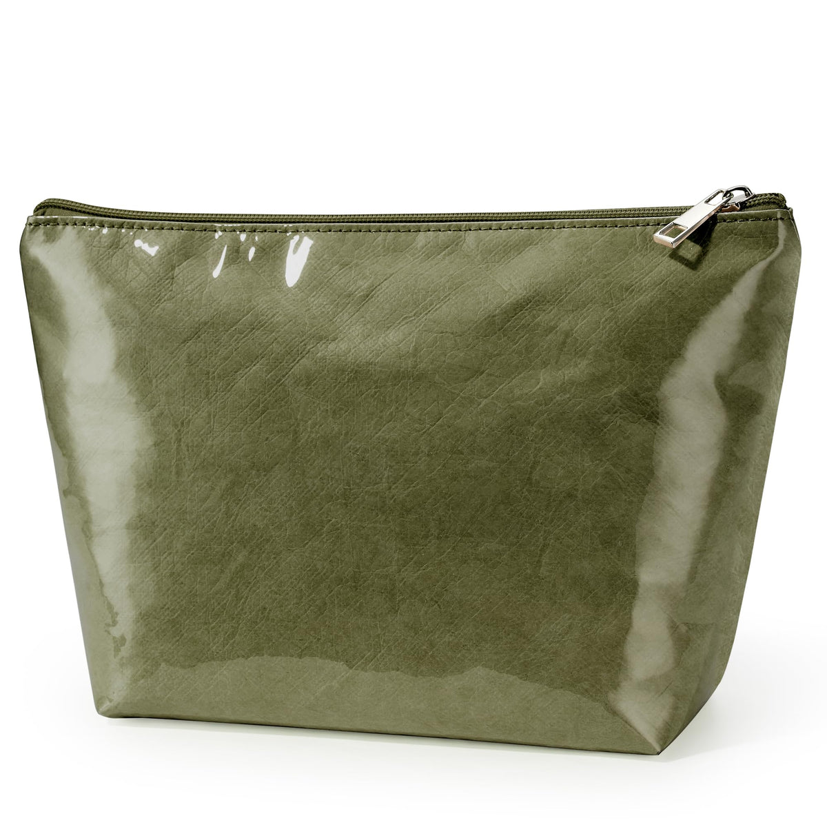 WLLWOO PVC Makeup Bag Waterproof Kraft Paper Cosmetic Pouch for Purse
