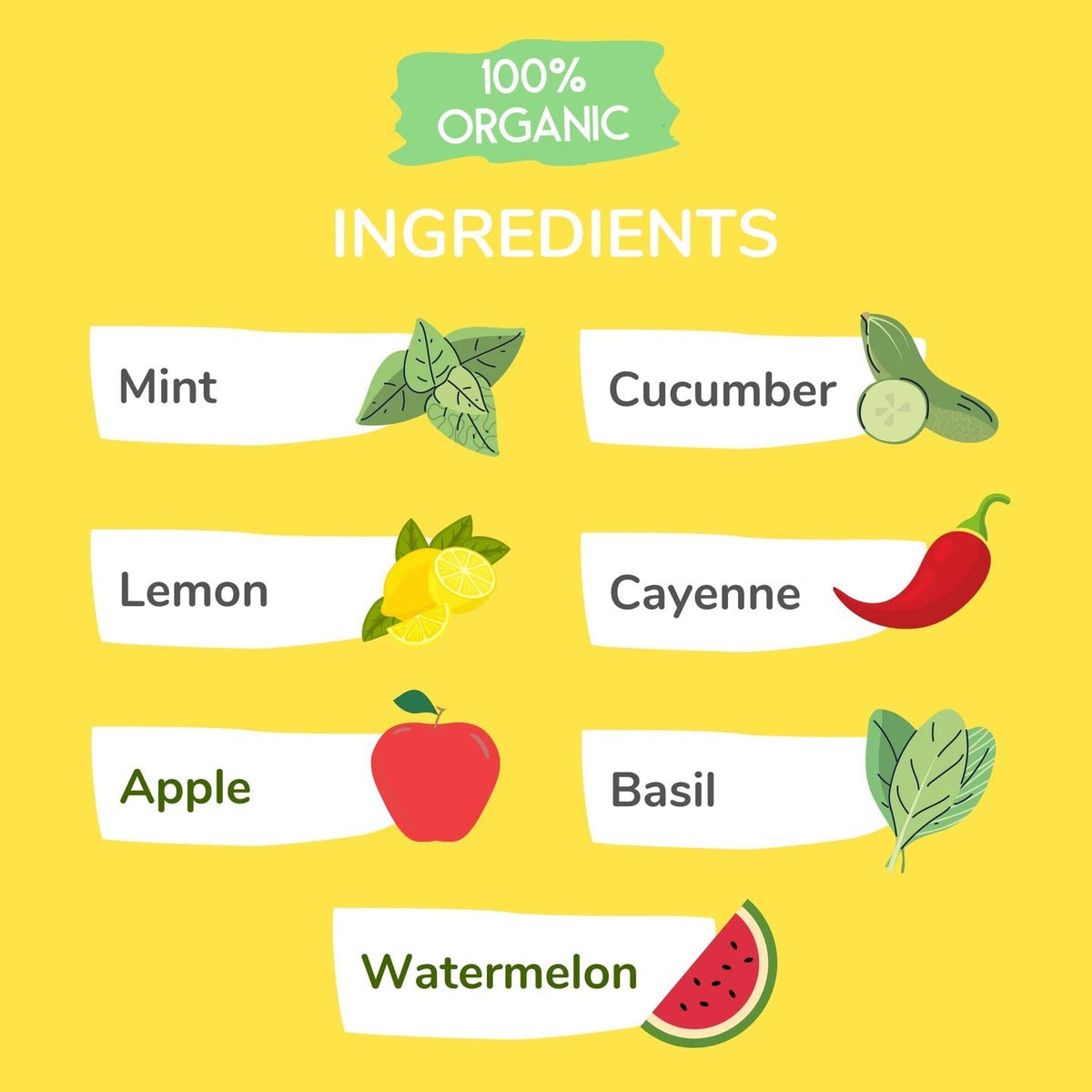 Wonder Melon Organic Watermelon Juice Variety Pack – Cold Pressed (6 Bottles): Basil Cucumber & Lemon Cayenne