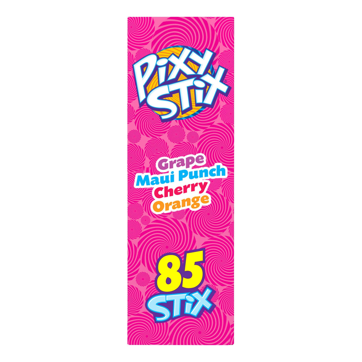 Wonka Pixy Stix 85ct Variety Sour Straws – Grape, Maui Punch, Cherry & Orange
