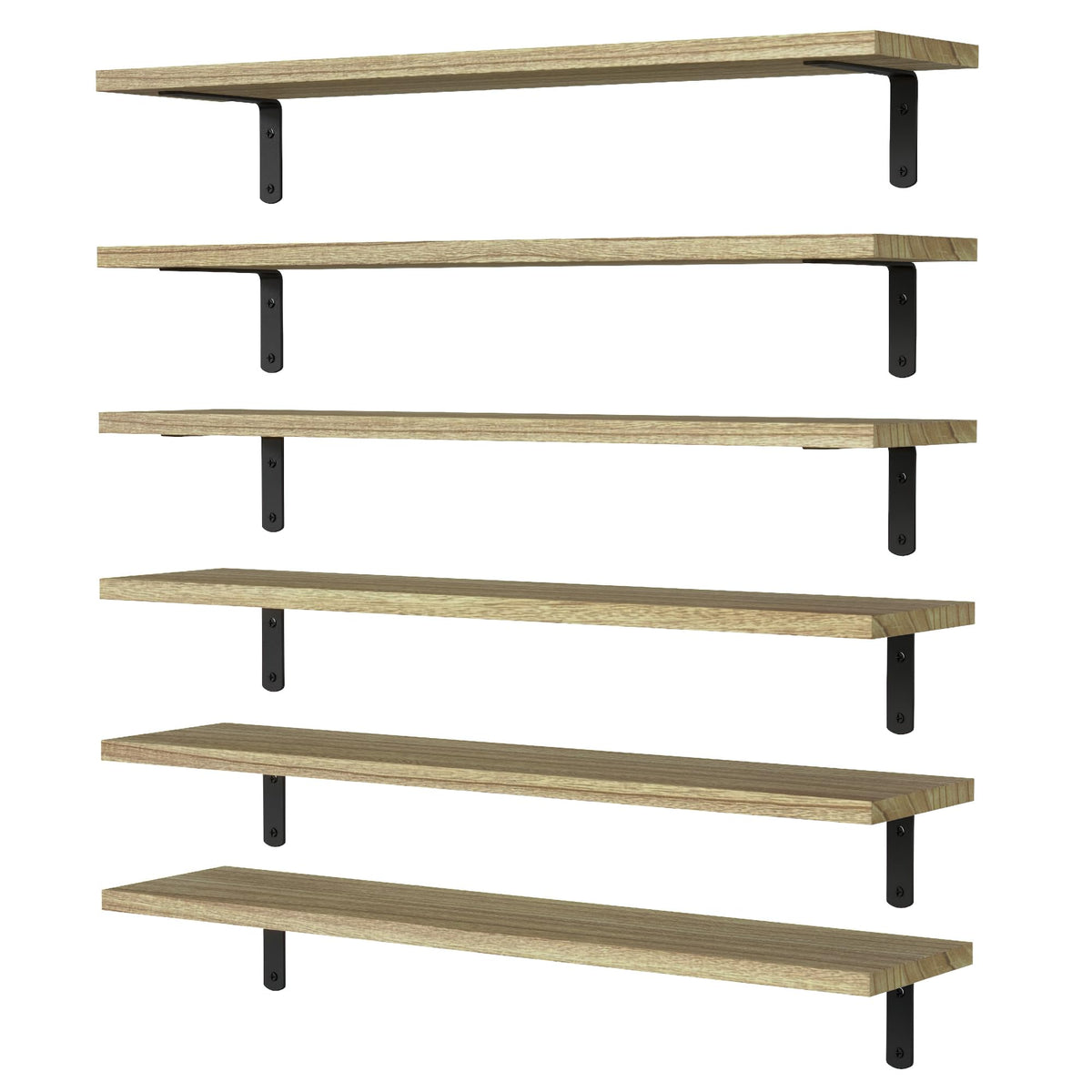 WOPITUES 24'' Long Floating Shelves for Wall Decor & Storage, Rustic Brown