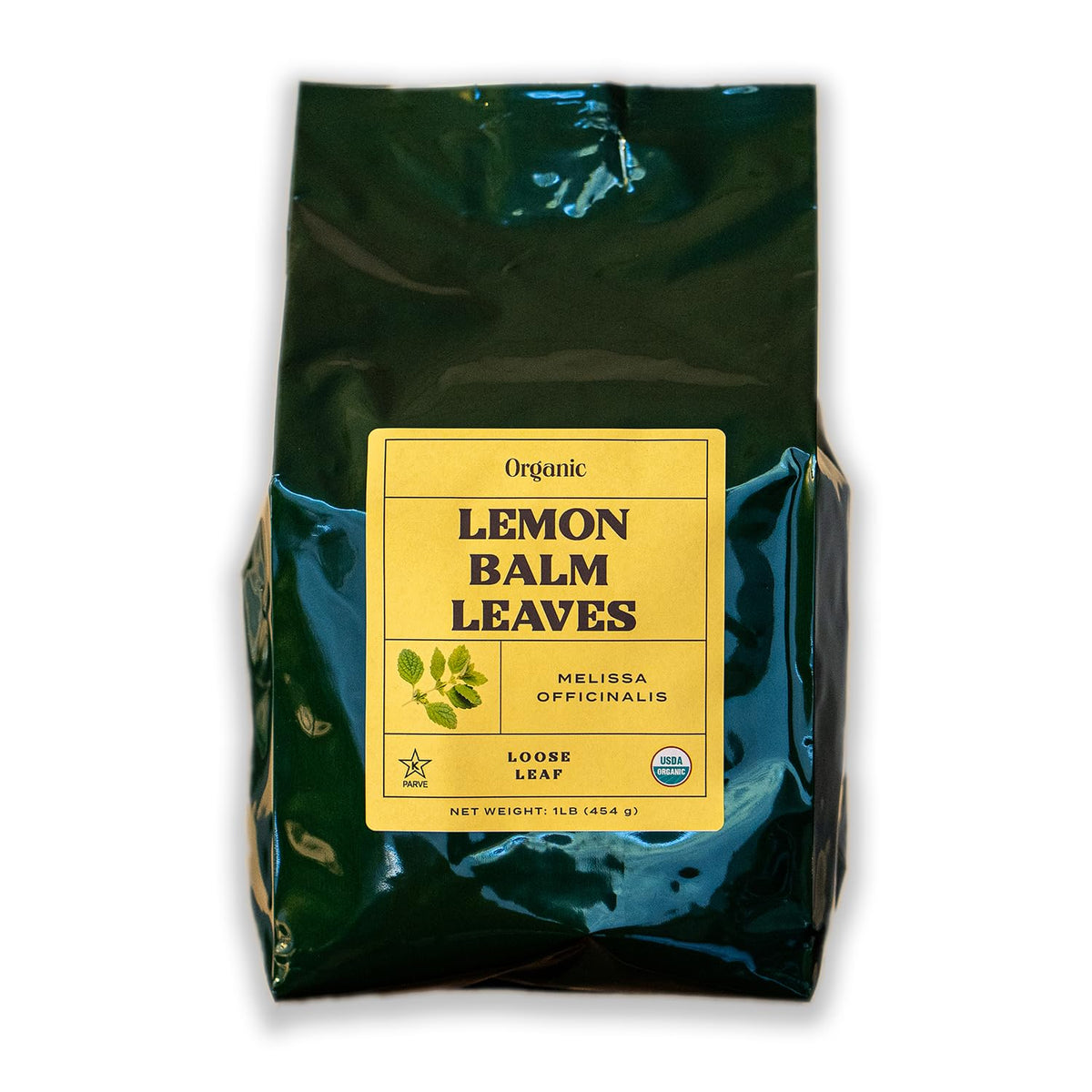 Worldwide Botanicals Organic Lemon Balm Tea - Loose Leaf 1lb | Caffeine-Free & Kosher