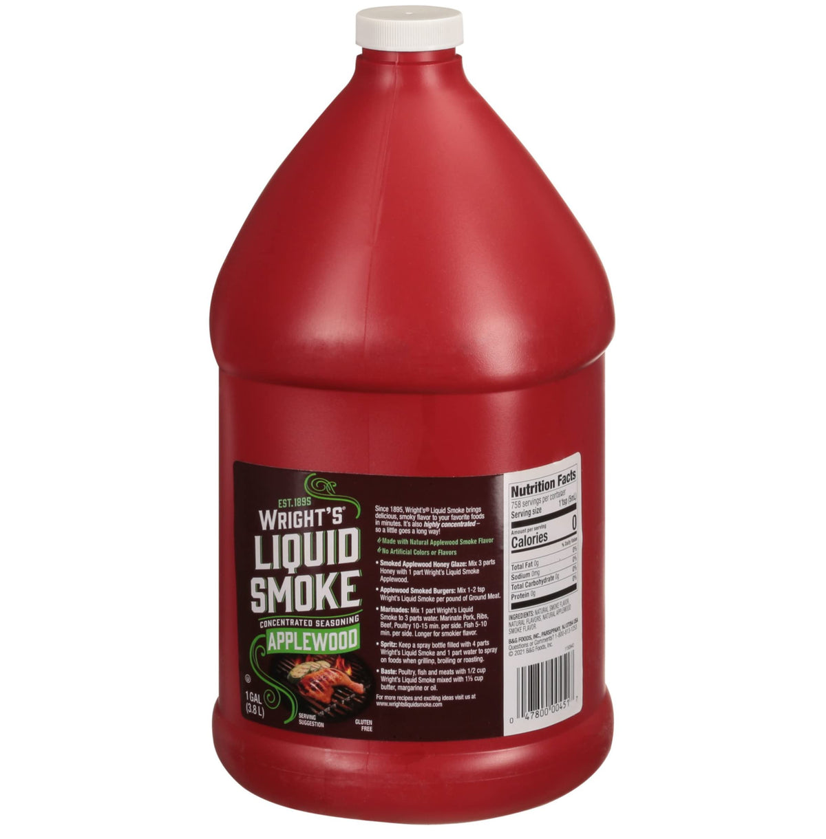 Wright's Applewood Liquid Smoke – 1 Gallon | Real Smoky Flavor in Minutes