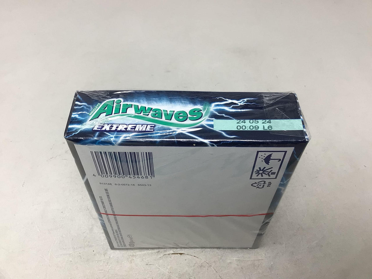 Wrigley's Airwaves Extreme Menthol & Eucalyptus Gum – Case of 30 Pieces
