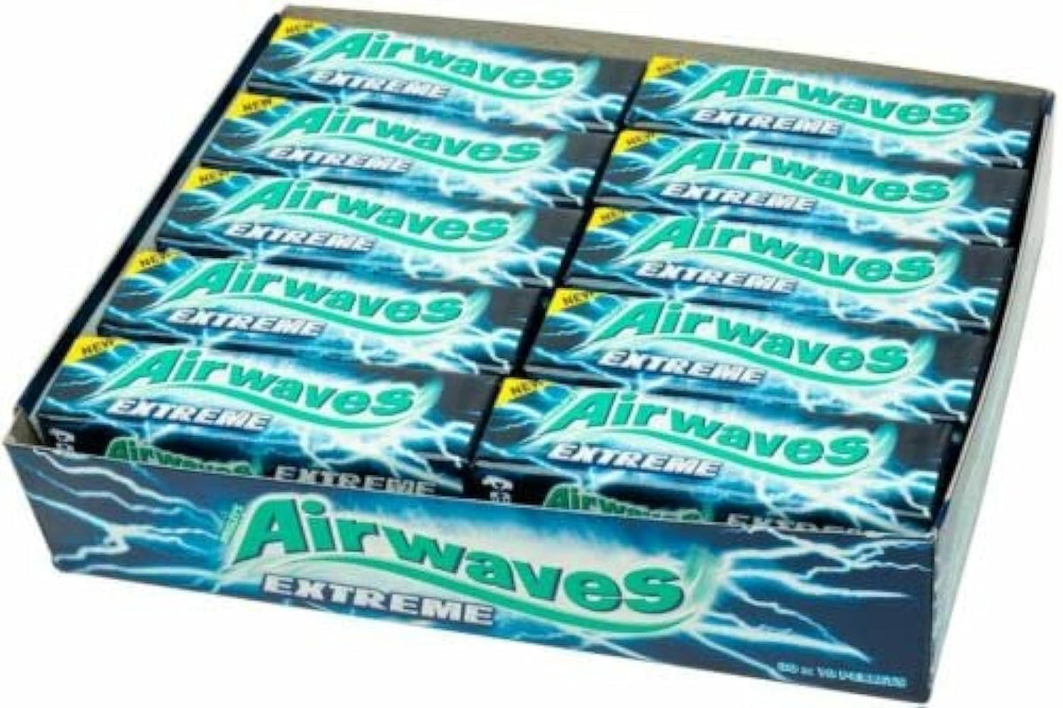 Wrigley's Airwaves Extreme Menthol & Eucalyptus Gum – Case of 30 Pieces