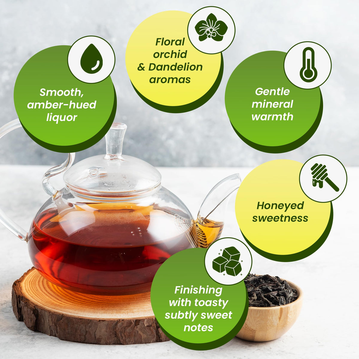 Wu Mountain Tea Organic Oolong Tea – 1 lb Loose Leaf, Premium Whole-Leaf Chinese Oolong, Smooth Aroma, Low Astringency, Naturally Energizing