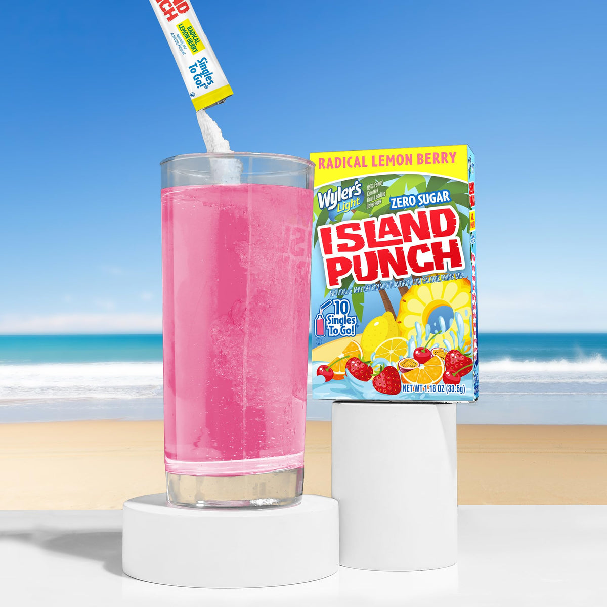Wyler's Light Island Punch Singles To Go – Radical Lemon Berry, 10 Count