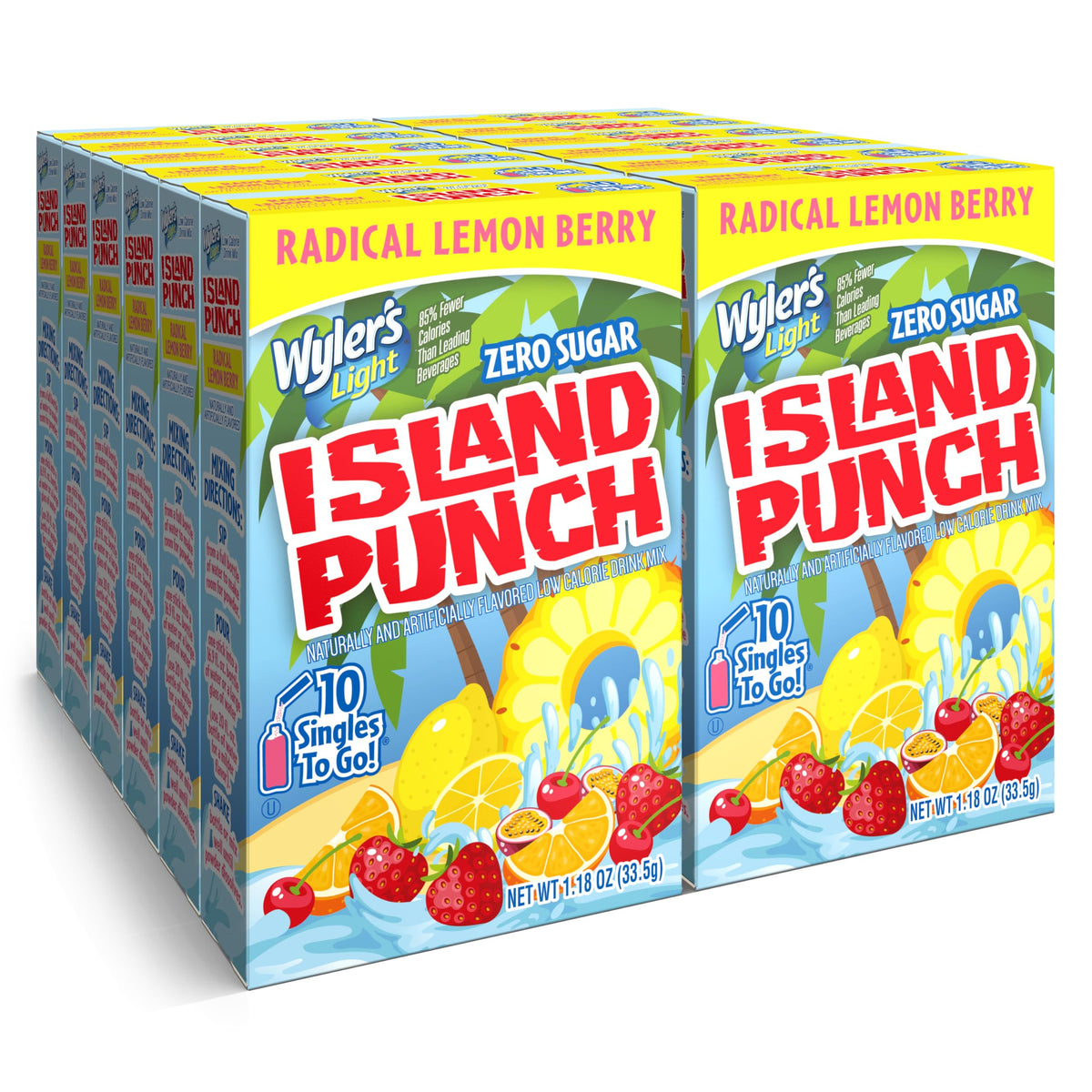 Wyler's Light Island Punch Singles To Go – Radical Lemon Berry, 10 Count