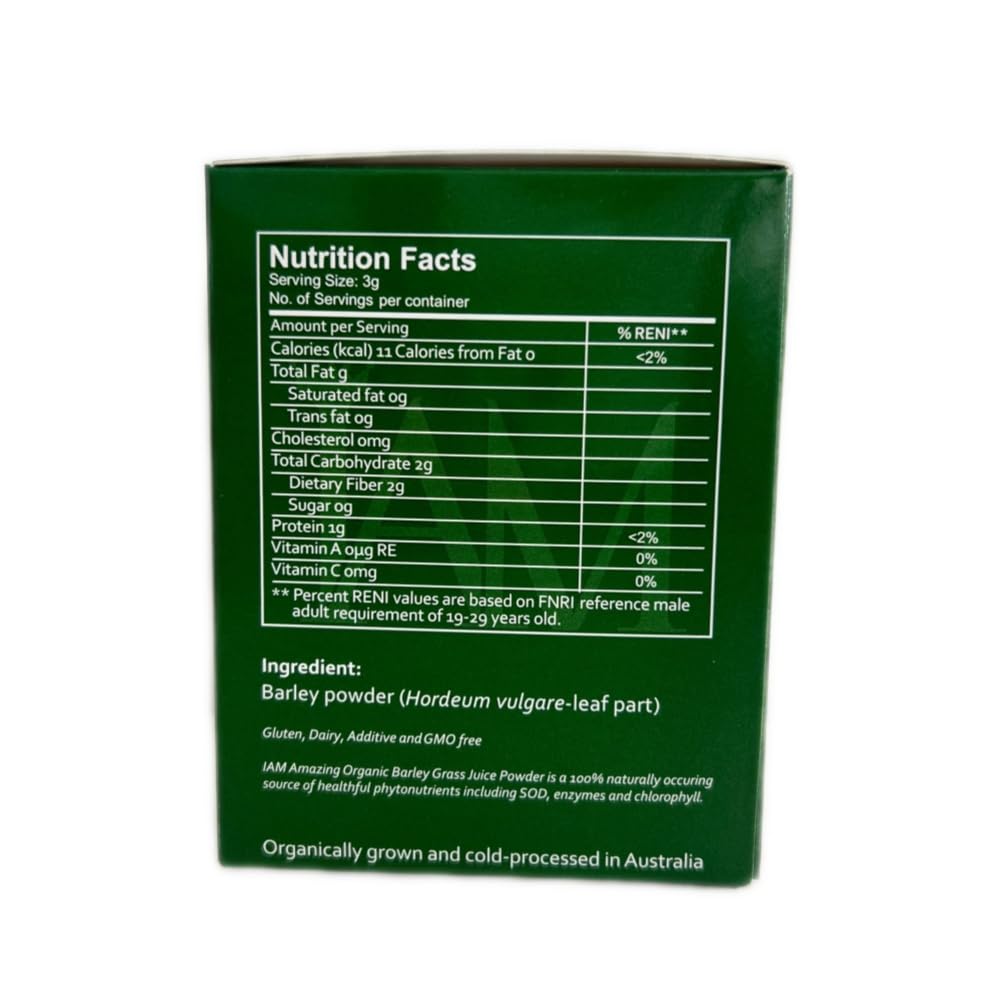 XLXZHYF IAM Amazing Pure Organic Barley Powdered Drink Mix – Organic Barley Green Blend (3 Boxes)